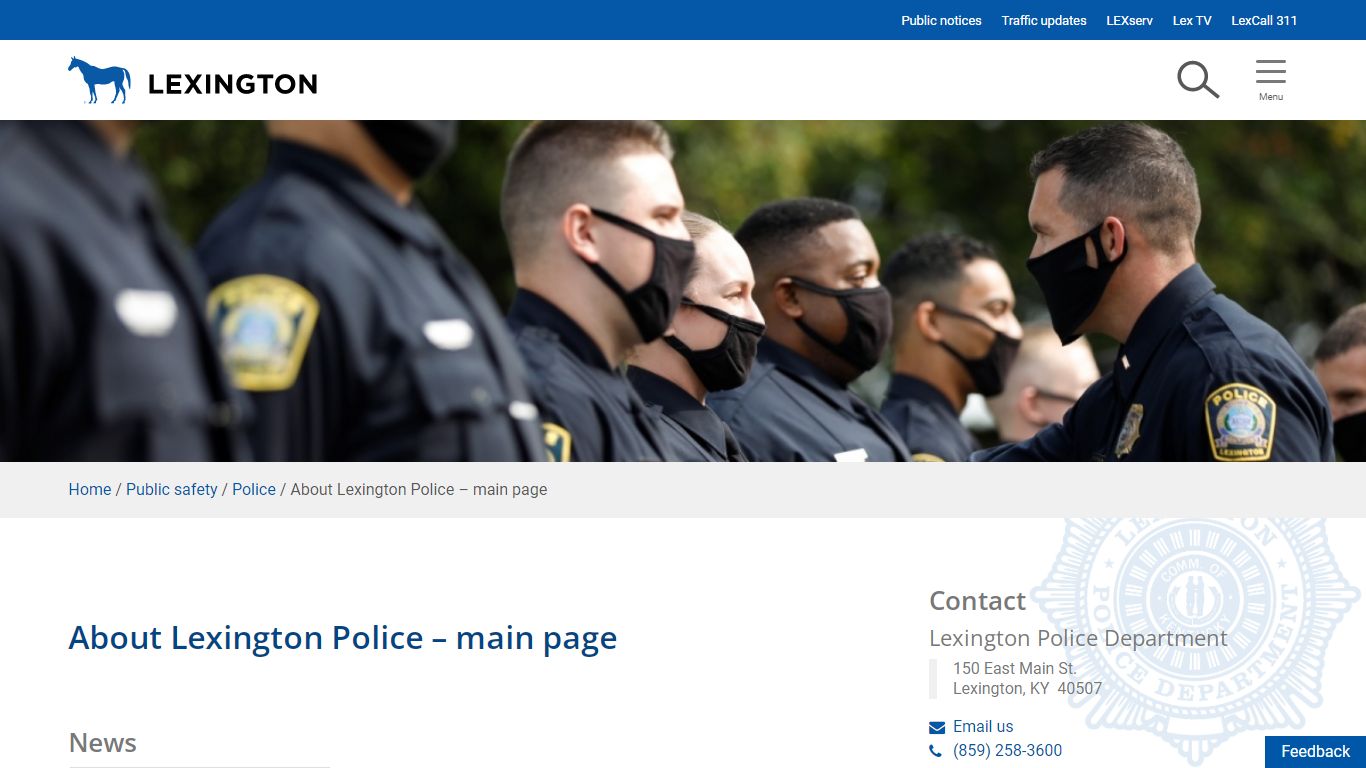 About Lexington Police – main page | City of Lexington